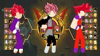 Stickman Warriors Fight 3×3 - Vegeta SSJ God, Guko SSJ God & Evil Guko - TOURNAMENT