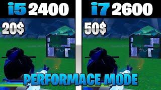 i5 2400 vs i7 2600 Fortnite Performance Mode | 1080p