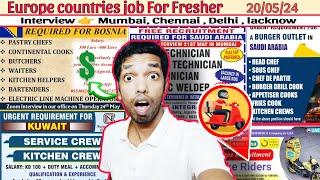 Europe countries job || Bosnia  Romania  Saudi Arabia  Kuwait  Dubai  jobs ||