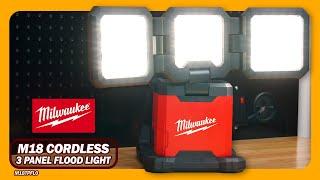 Milwaukee M18 Cordless 3 Panel Flood Light - M18TPFL0