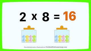 How to Teach Multiplication Easy | 2 Times Table  | Golden Kids Learning