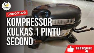 Unboxing kompresor kulkas second 1/6 pk,cek ampere dan tenaga.