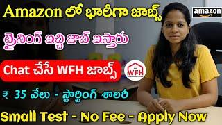 Amazon లో భారీగా జాబ్స్ | Amazon Recruitment 2024 | Work from Home Jobs in Telugu | Latest Jobs 2024