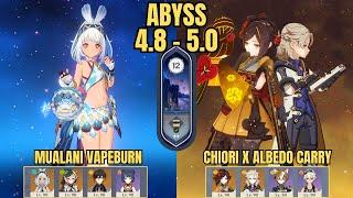 C0 Mualani Vapeburn & C0 Chiori x Albedo Hypercarry | Spiral Abyss Floor 12 | Genshin Impact v5.0