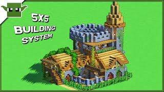 Minecraft | How to Build a Large and Complex Fortified House [EASY 5x5 System]