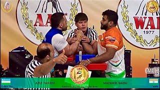 MAZAHIR SAIDU ALL MATCHES FROM 110kg RIGHT SENIOR MEN AT ASIAN ARMWRESTLING CHAMPIONSHIP 2023 DUBAI