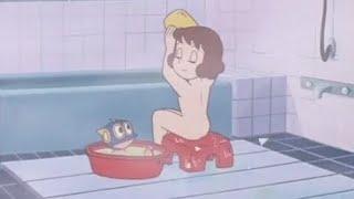 Michiko gives bath to PERMAN Doll!  [Deleted Scene Included] #Perman #Pako #パーマン