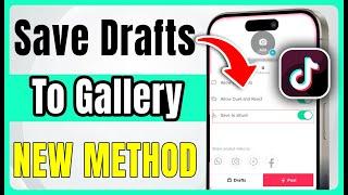 How to save Tiktok drafts video to your phone Gallery 2024 [ Easy ]