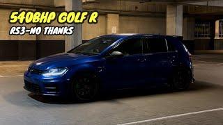 RS3 DIDN'T WANT THE SMOKE “LOUD TUNNEL RUN” 540BHP GOLF R