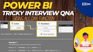 Tricky Power bi Interview Q&A | ALL Dax function in power bi
