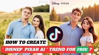 How to do the Disney Pixar trend for free | Disney Pixar Ai trend tutorial without using capcut