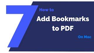 How to Add PDF Bookmarks to PDF on Mac | PDFelement 7