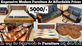 Fancy Wooden Household Furniture Items Shopping At Affordable Price, Hyderabad Modern Sofa Sets Vlog