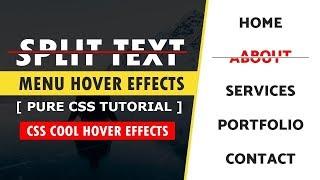 Online Tutorial for Split Text Creative Link on Hover Effect in CSS With Demo