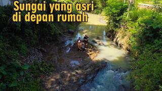 MULAI NYAWAH LAGI! SUNGAI YANG ASRI DI DEPAN RUMAH, TEMPAT YANG NYAMAN UNTUK NGOPI