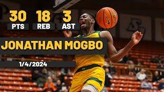 Jonathan Mogbo San Francisco Dons 30 PTS 18 REB 3 AST  vs Pacific Tigers