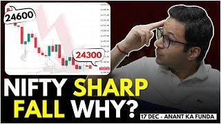 Nifty crash - reason? Nifty analysis 17/12/2024