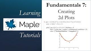 Learning Maple 7: Creating 2D Plots