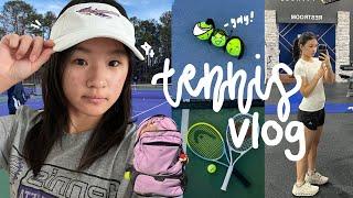 tennis vlog playing tennis with friends, things to know about high school tennis teams, gym, etc.