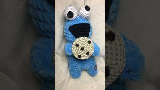 Crochet cookies monster #crochet #crocheting #shorts #كروشيه #كروشيهات #rinoashop #cookiesmonster