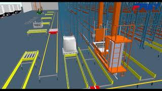 Multi-aisle Double Deep Stacker Crane ASRS in Chemical Storage Facility.