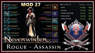 NEW Rogue Assassin Build for Crazy High Damage! (atm) How to Max your Damage! - Neverwinter