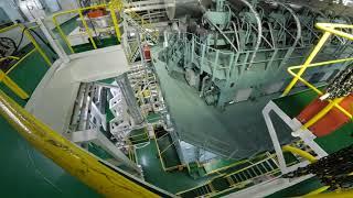 World Largest container ship 24300 TEU Engine room tour.