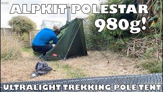 Review of Alpkit Polestar - ultralight 1 person trekking pole tent