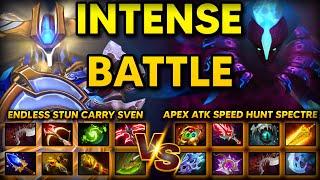 TRULY INTENSE CARRY BATTLE | ENDLESS STUN HARD CARRY SVEN VS. APEX ATTACK SPEED HUNT SPECTRE | DOTA2