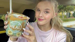 ASMR Car Smoothie Bowl Mukbang 🫐 Let's Eat Together 