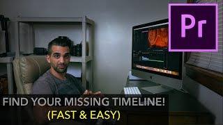 Find Your Missing Timeline (Tutorial Premiere Pro)