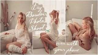 VALENTINES Day Special DIY Classy Modest BOUDOIR Photoshoot TUTORIAL At Home iPhone PHOTOGRAPHY