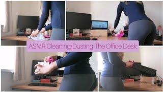 ASMR Household Cleaning/Dusting The Office Desk No Talking