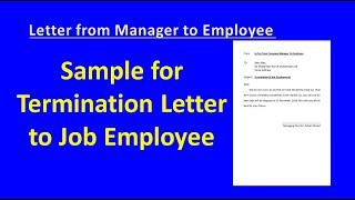 How to write a Letter for termination of job employment | Formal letter for service termination