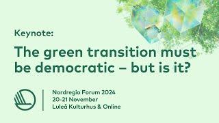 The green transition must be democratic – but is it? Kristian Borch, Aalborg University and Ruralis