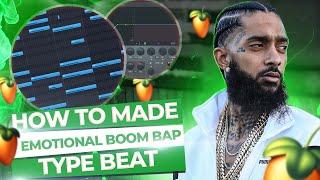 How To Make Emotional Boom Bap Beat | Fl Studio Tutorial 2022