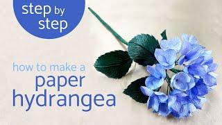 How to Make a Paper Hydrangea Tutorial | Crepe Paper Flower Tutorial