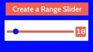 how to make range slider in html css and javascript