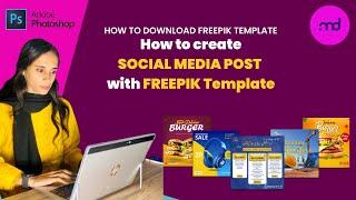 How to Edit Freepik template in Photoshop | Photoshop Post Design