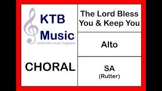 The Lord Bless You And Keep You (Rutter) SA Choir [Alto Part Only]