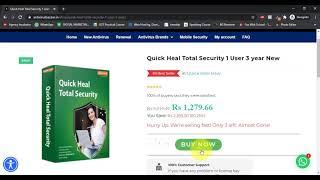 How to buy Quick Heal Internet Security 1 User 3 year New within in 60 seconds from Antivirus Bazaar