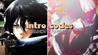 Intro codes | Alight motion | editor intro