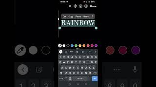 Rainbow Text Effect in Instagram