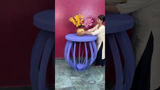 Easy Cardboard Table DIY _ Her Creativity #short #reel #viral #youtubeshort #diycrafts #trending