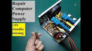 Repair Computer Power Supply | +5v standby missing