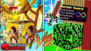 SIÊU HACKER LỎ Vs ANIME MẠNH NHẤT MINECRAFT ?? MINI GAME : HACKER Vs ANIME LUCKY BLOCK BEDWARS