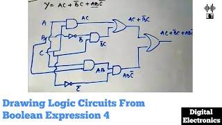 Drawing Logic Gates From Boolean Expressions | Important Questions 4 | Digital Electronics