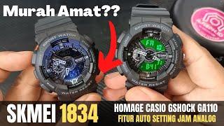 REKOMENDASI Terbaru SKMEI 1834 Homage Gshock GA110 ada Auto Setting Jam Analog