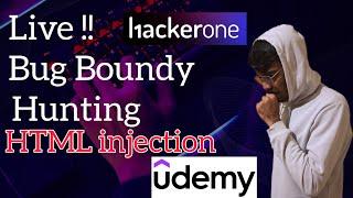 Live Bug Boundy Hunting | Target: Udemy | HackerOne | Html injection #hackerone #bugbounty #bugcrowd