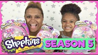 SHOPKINS SEASON 5 12 Packs & 5 Pack Opening New Charms, Petkins & TECH